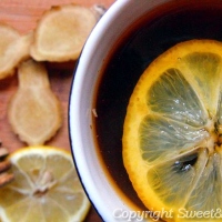   Herbata z kwiatem lipy, cytryną, imbirem i miodem